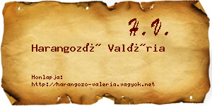 Harangozó Valéria névjegykártya